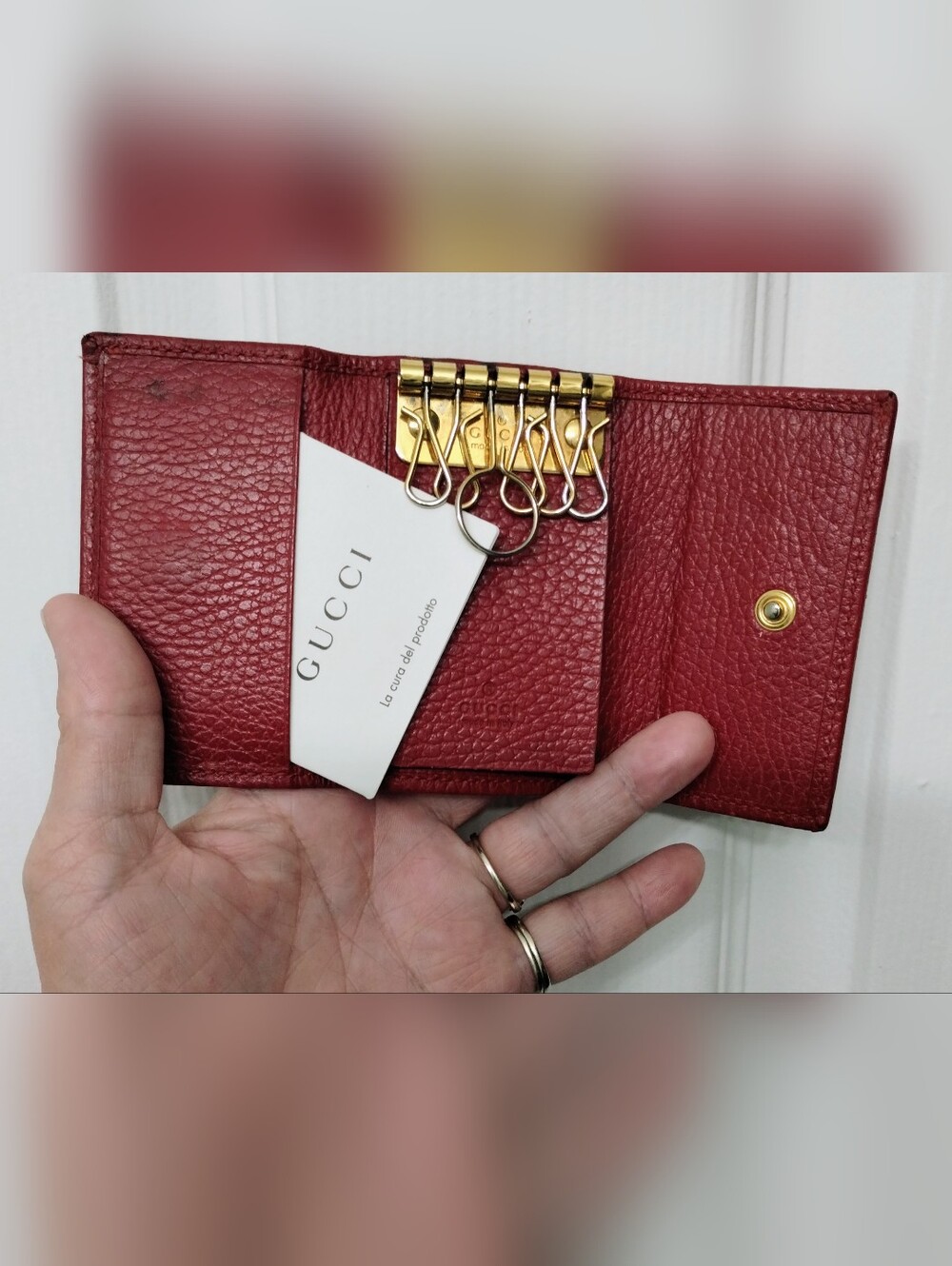 Gucci Guccissima Butterfly Tote & Gucci Marmot Key Card Case Bundle (2 Piece Set - Picture 16 of 16